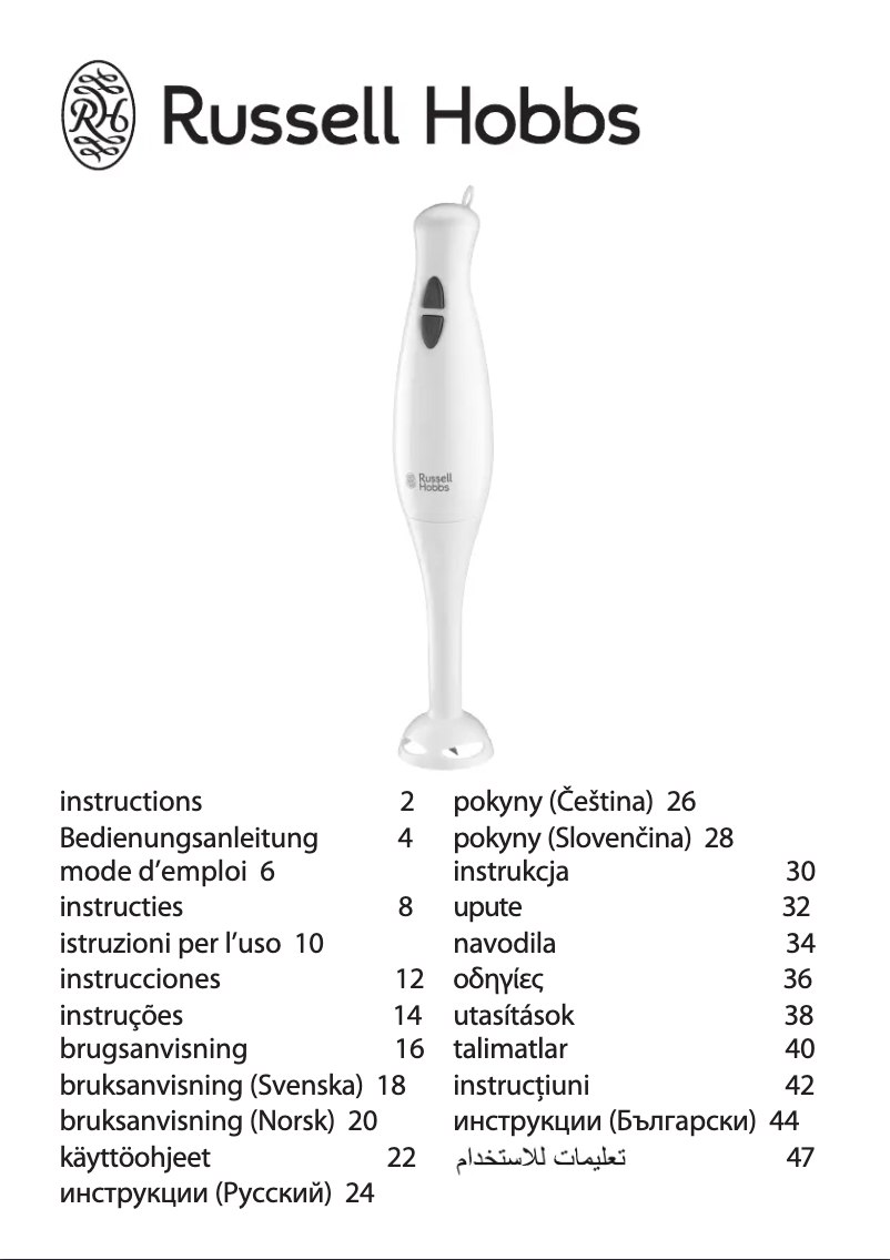 Página 1 del manual Manual de usuario Russell Hobbs 19430-56
