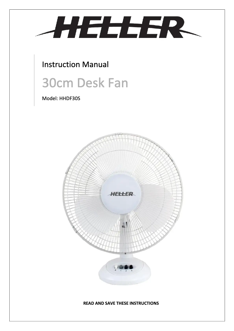 Página 1 del manual Manual de usuario Heller HHDF30S