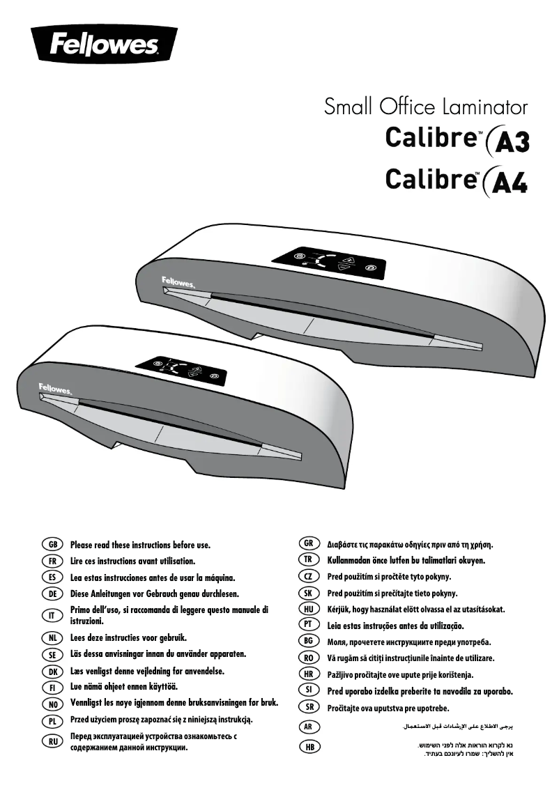 Imagen de la primera página del manual del dispositivo Calibre A4