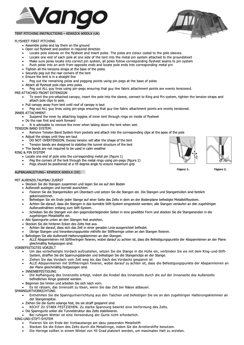Imagen de la primera página del manual del dispositivo Keswick 600DLX