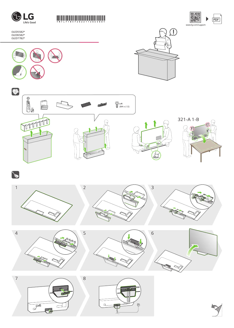 Imagen de la primera página del manual del dispositivo OLED65B26LA