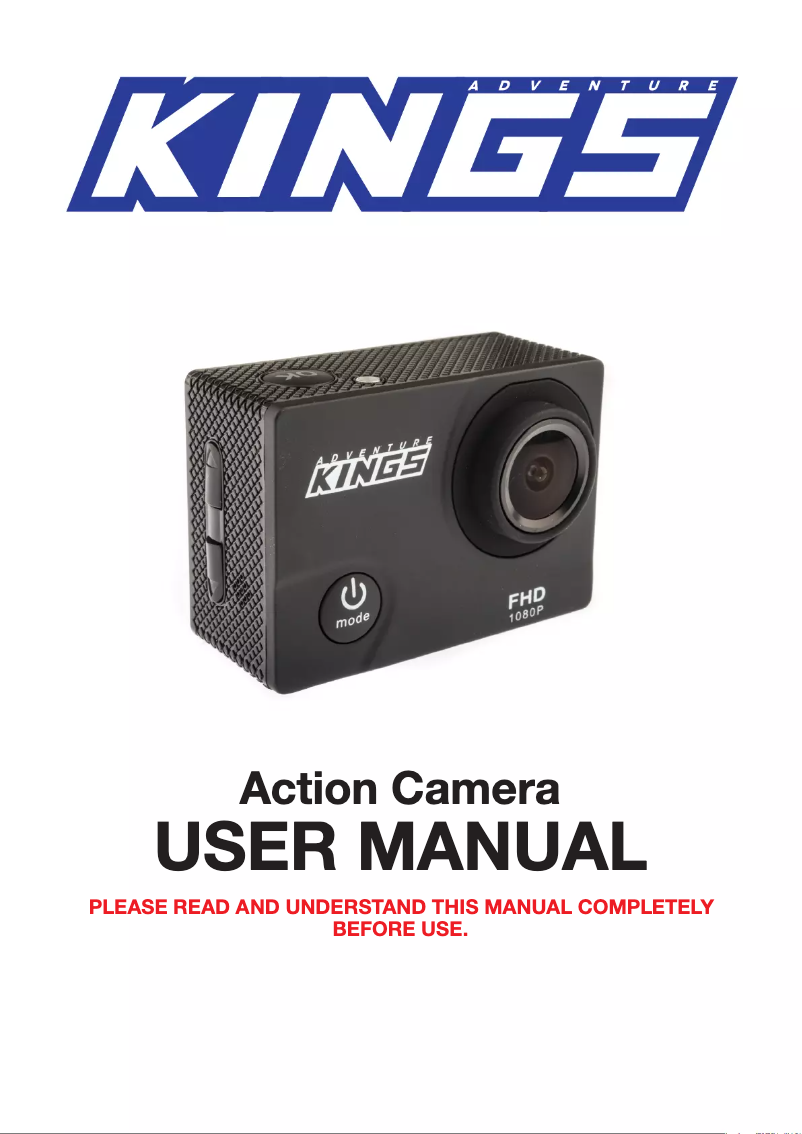 Página nº 1 - Manual de usuario Adventure Kings Action Camera