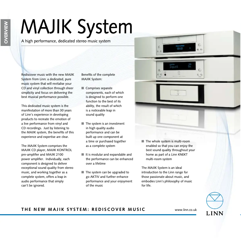 Imagen de la primera página del manual del dispositivo Majik 2100