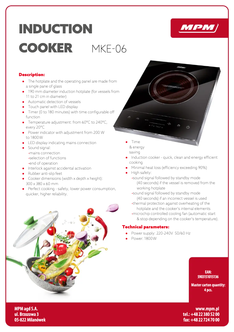 Imagen de la primera página del manual del dispositivo MKE-06