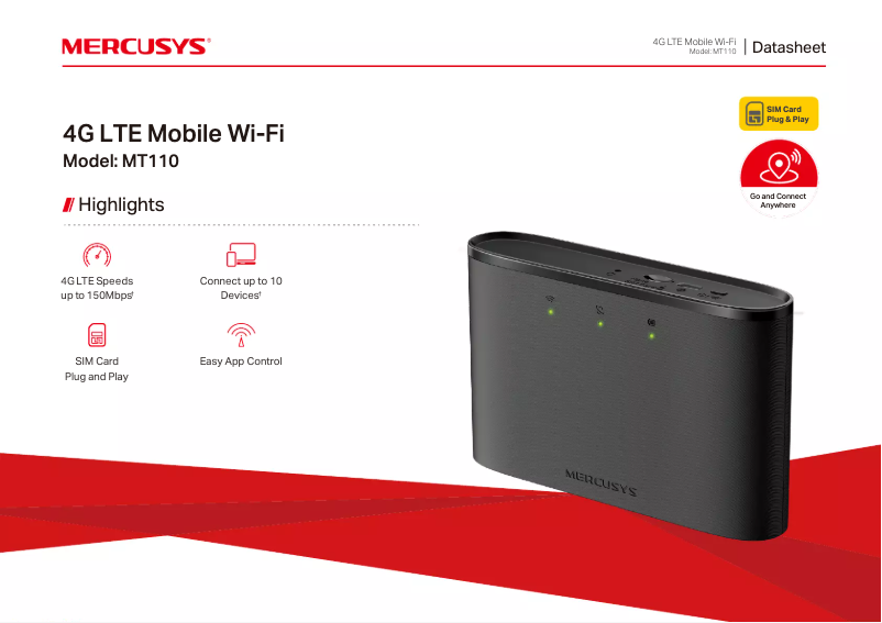 Imagen de la primera página del manual del dispositivo MT110