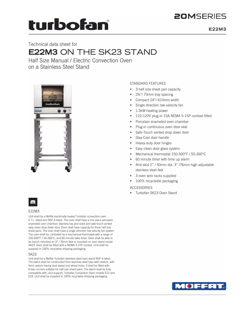Imagen de la primera página del manual del dispositivo Turbofan E22M3