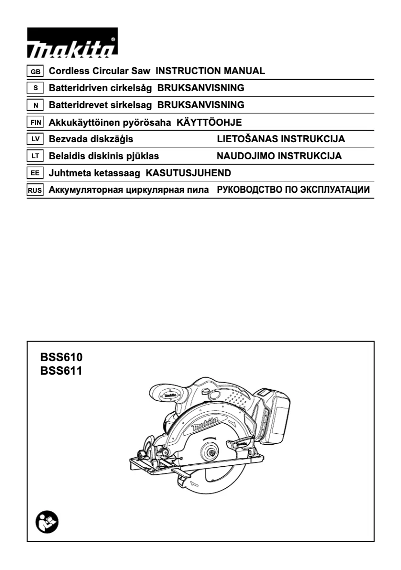 Página 1 del manual Manual de usuario Makita BSS611