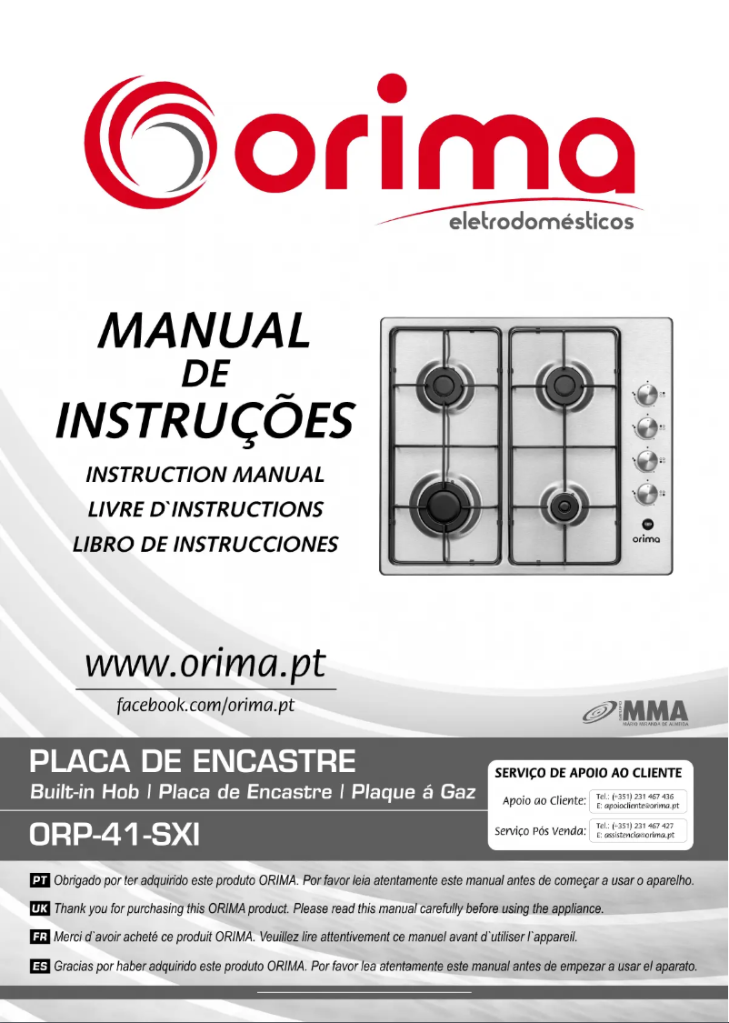Página 1 del manual Manual de usuario Orima ORP-41-SXI
