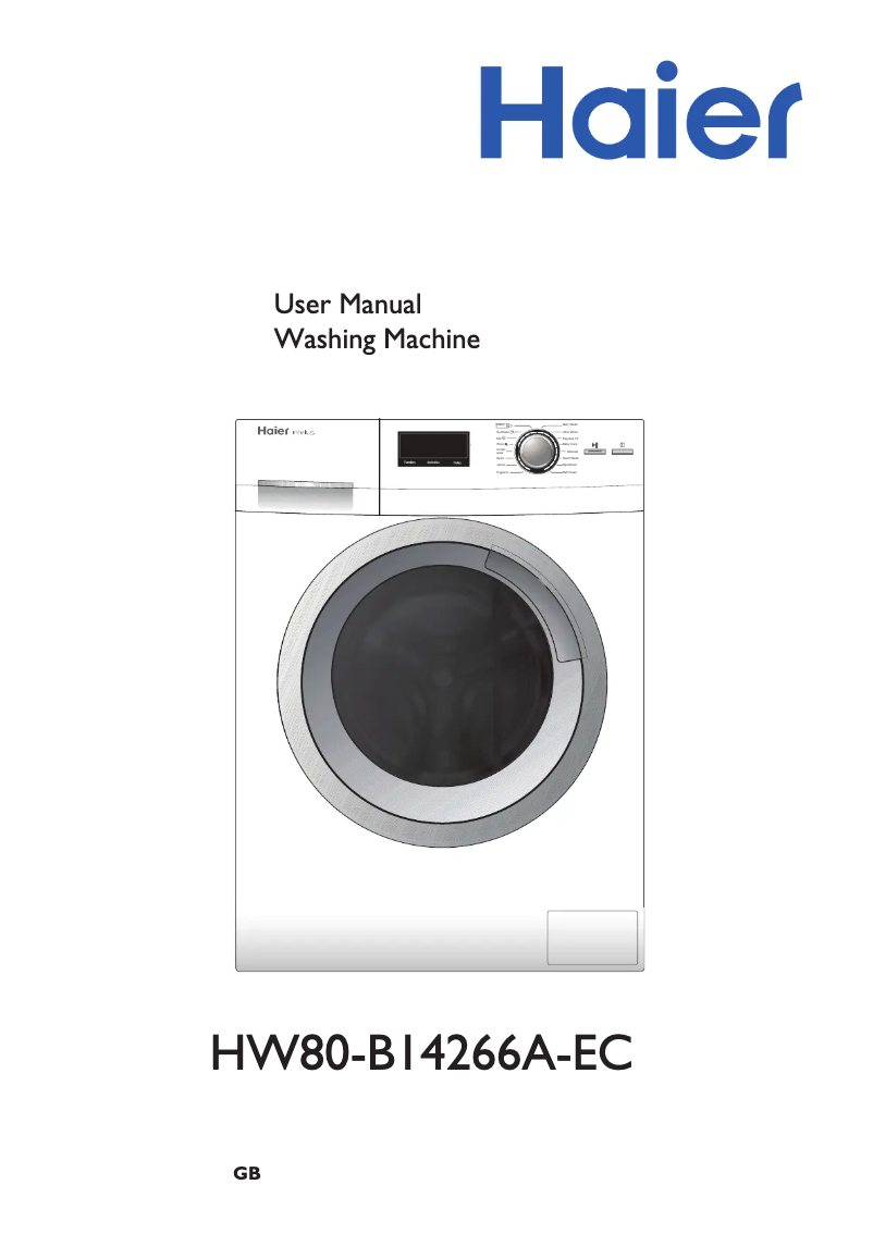 Página 1 del manual Manual de usuario Haier HW80-B14266A-EC