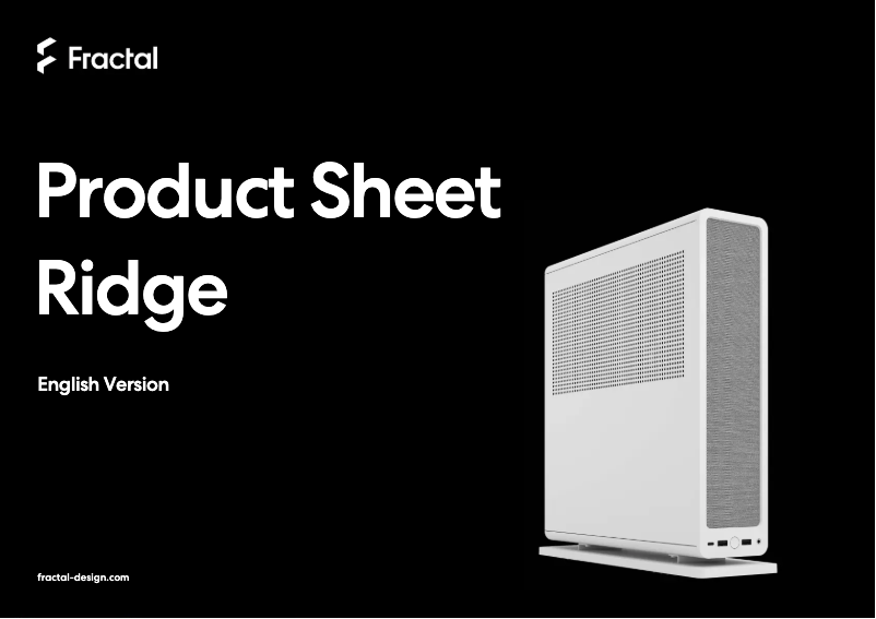 Página 1 del manual Ficha técnica Fractal Design Ridge