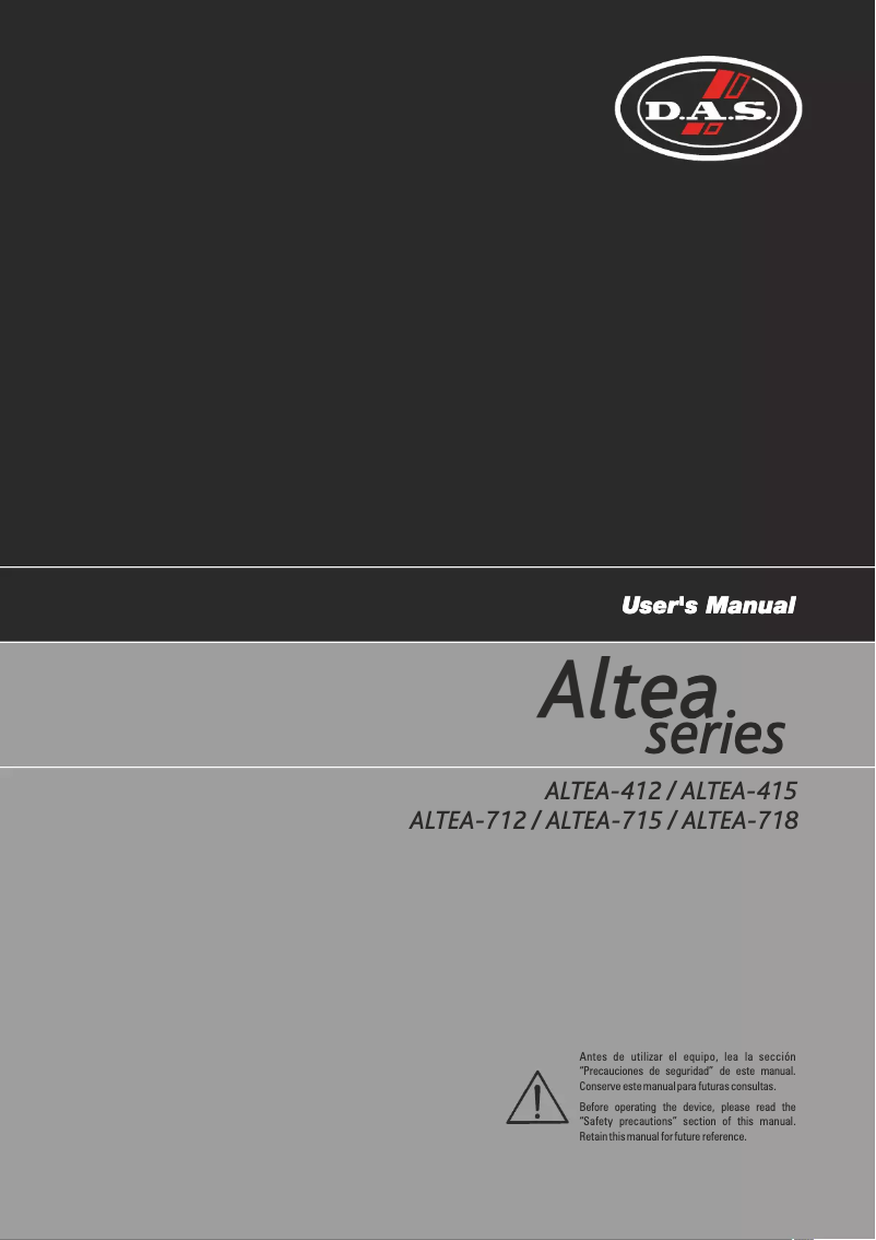 Página nº 1 - Manual de usuario DAS Audio Altea-415