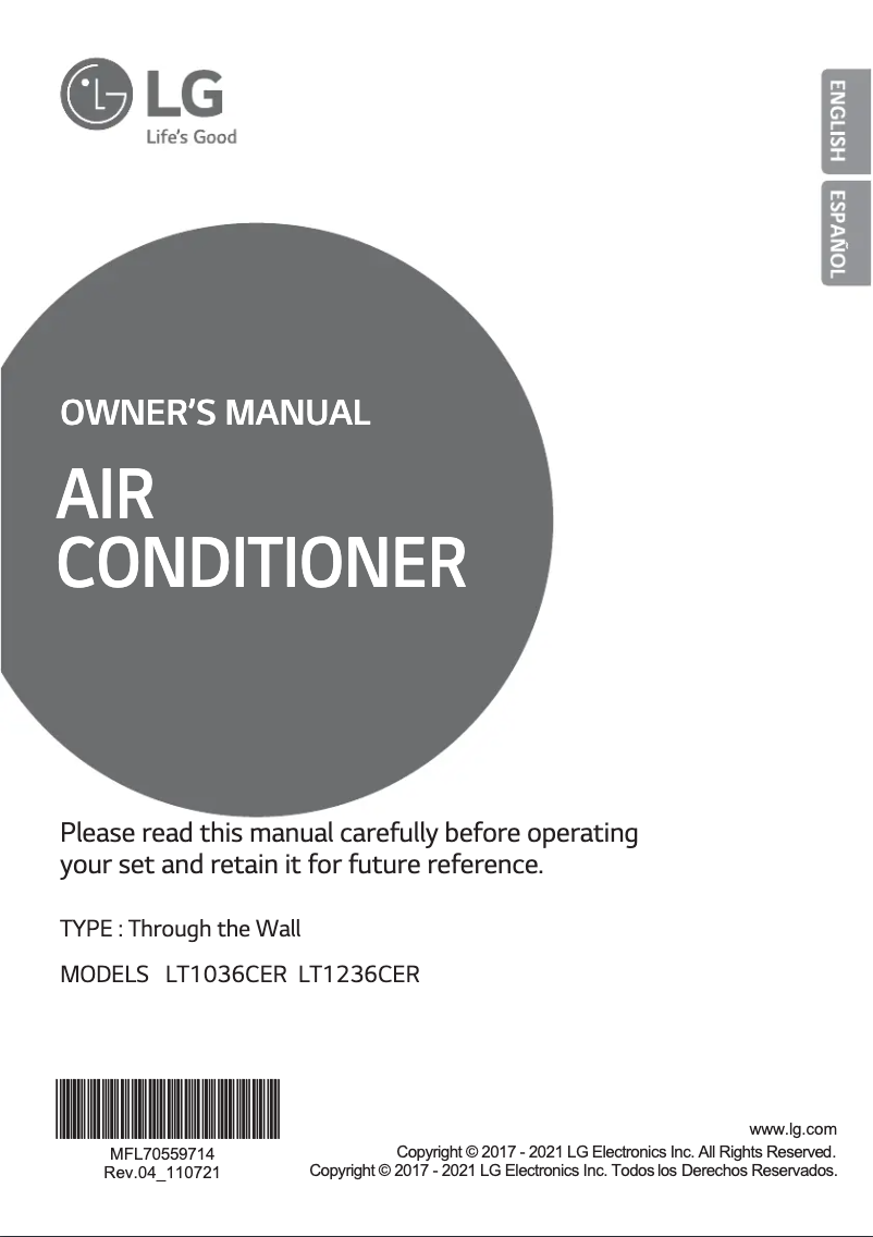 Imagen de la primera página del manual del dispositivo LT1036CER