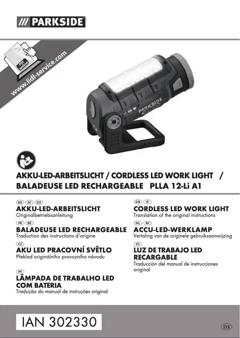 Imagen de la primera página del manual del dispositivo PLLA 12-Li A1
