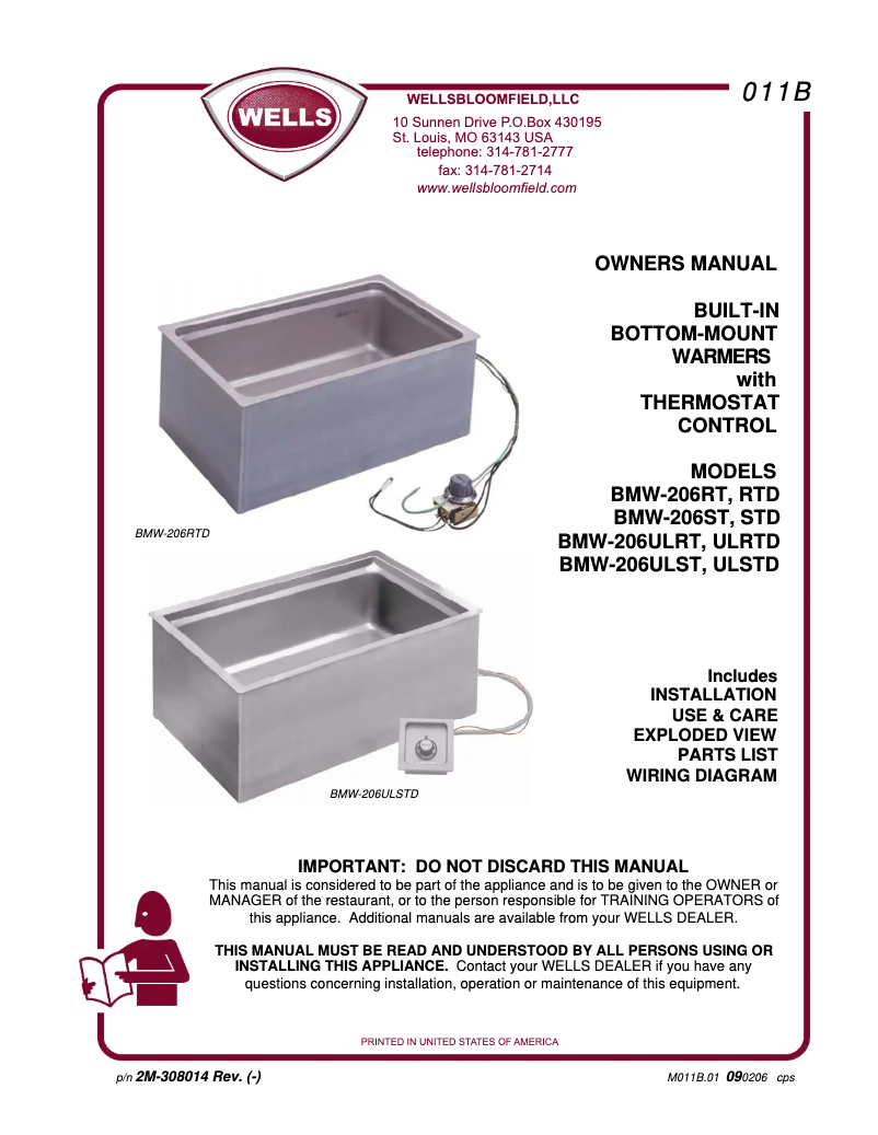 Imagen de la primera página del manual del dispositivo BMW206RTD120