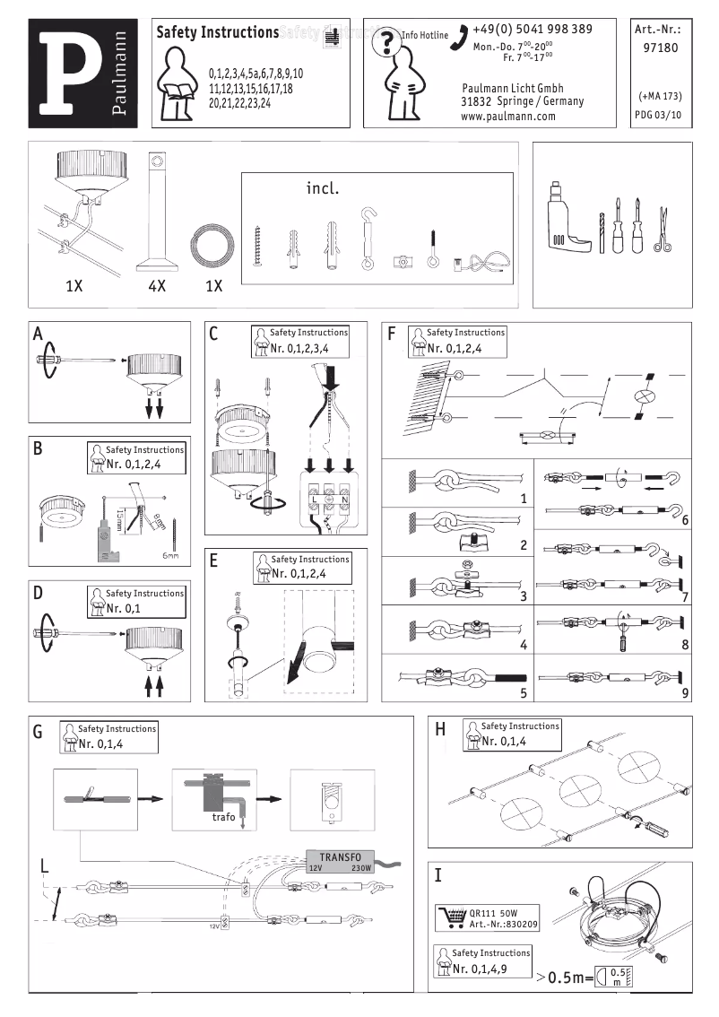 Página 1 del manual Manual de usuario Paulmann Powerline 971.80