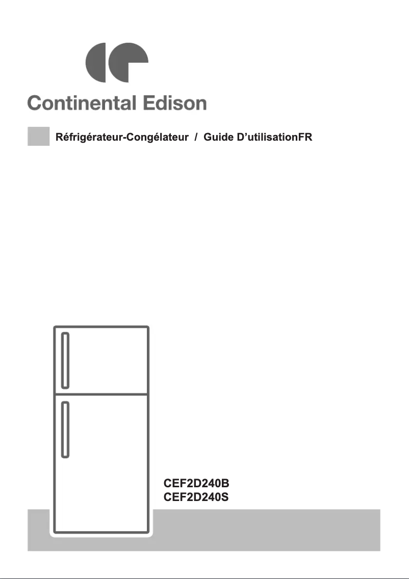 Página 1 del manual Manual de usuario Continental Edison CEF2D240B