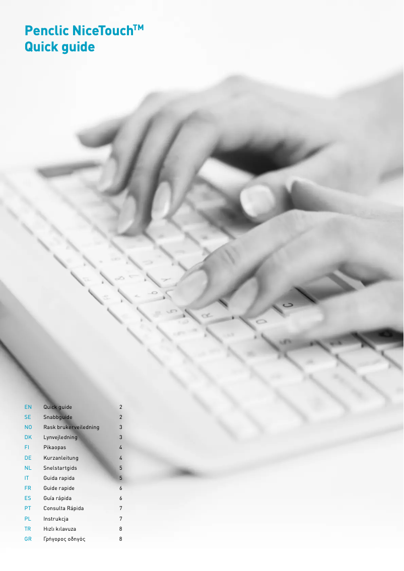 Imagen de la primera página del manual del dispositivo NiceTouch T2