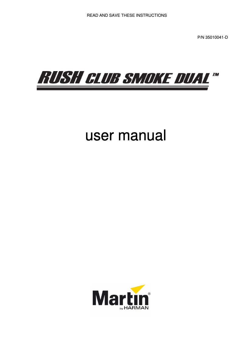 Imagen de la primera página del manual del dispositivo RUSH Club Smoke Dual