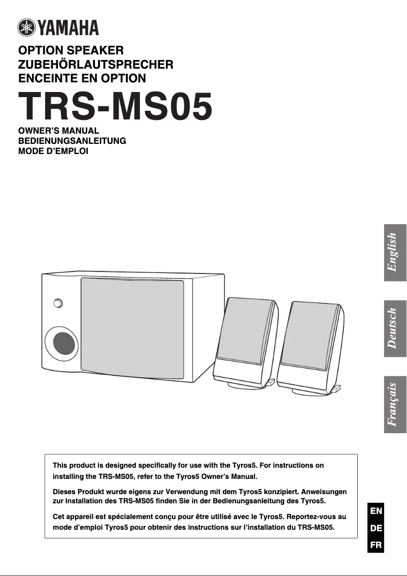Página nº 1 - Manual de usuario Yamaha TRS-MS05