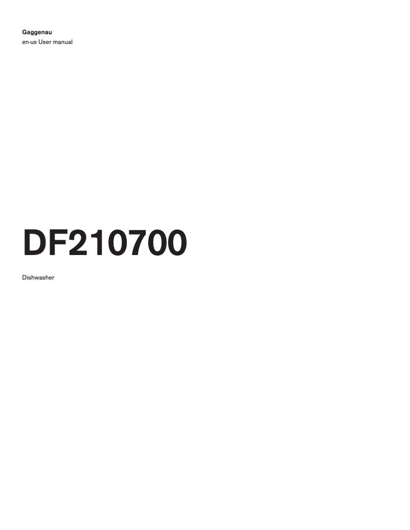 Página nº 1 - Manual de usuario Gaggenau DF210700