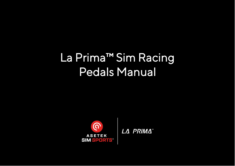 Imagen de la primera página del manual del dispositivo La Prima Sim Racing Pedals