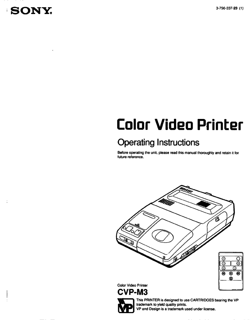 Imagen de la primera página del manual del dispositivo CVP-M3