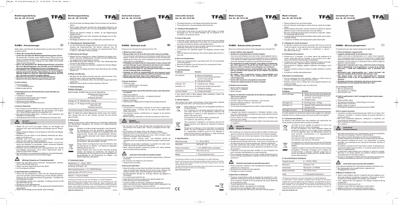 Página nº 1 - Manual de usuario TFA Rumba 50.1013.08