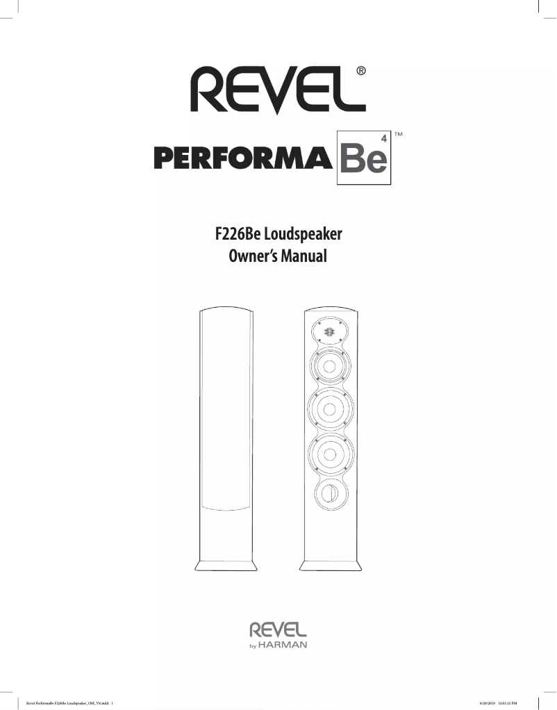 Imagen de la primera página del manual del dispositivo PerformaBe F226Be
