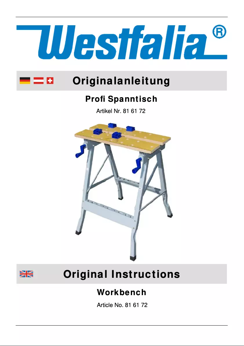 Imagen de la primera página del manual del dispositivo 816172