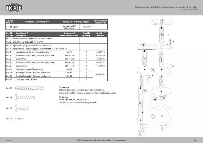 Imagen de la primera página del manual del dispositivo Gaspard