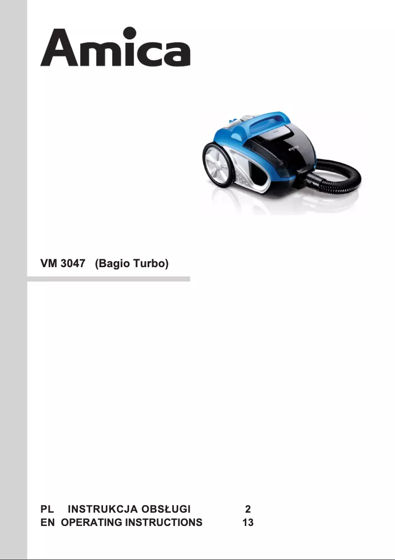 Página nº 1 - Manual de usuario Amica Bagio Turbo VM3047