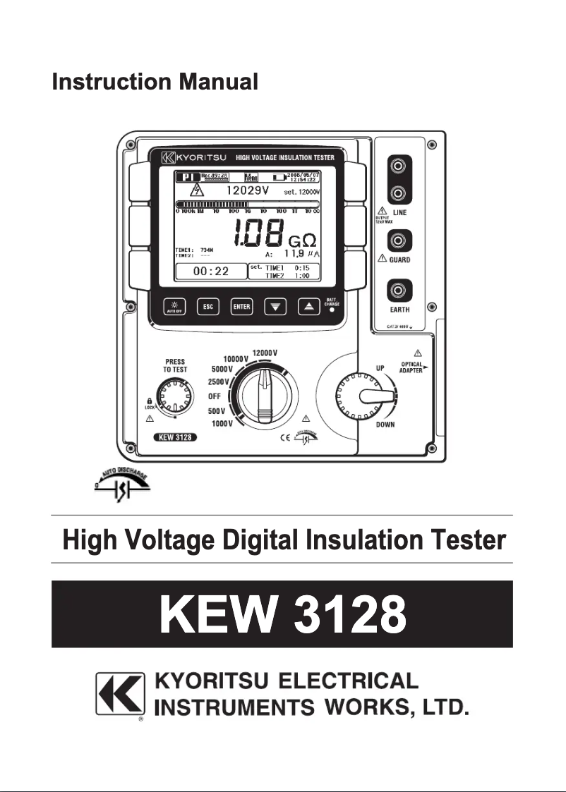 Imagen de la primera página del manual del dispositivo KEW3128