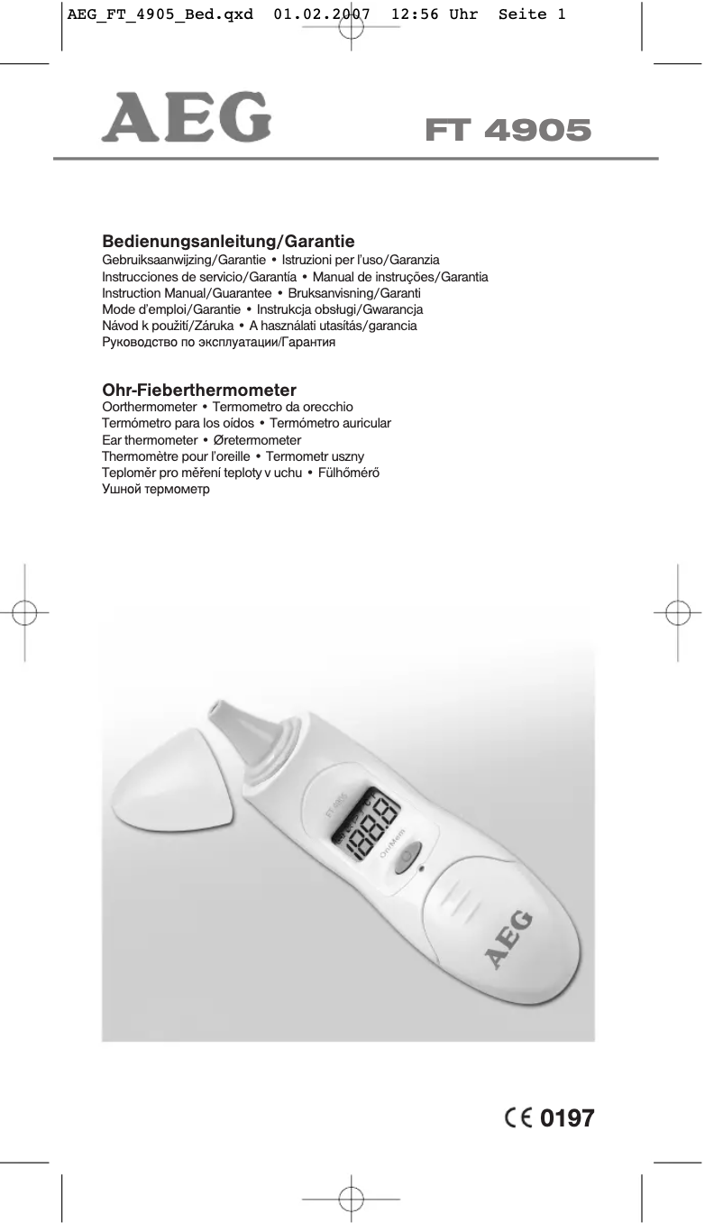 Imagen de la primera página del manual del dispositivo FT 4905