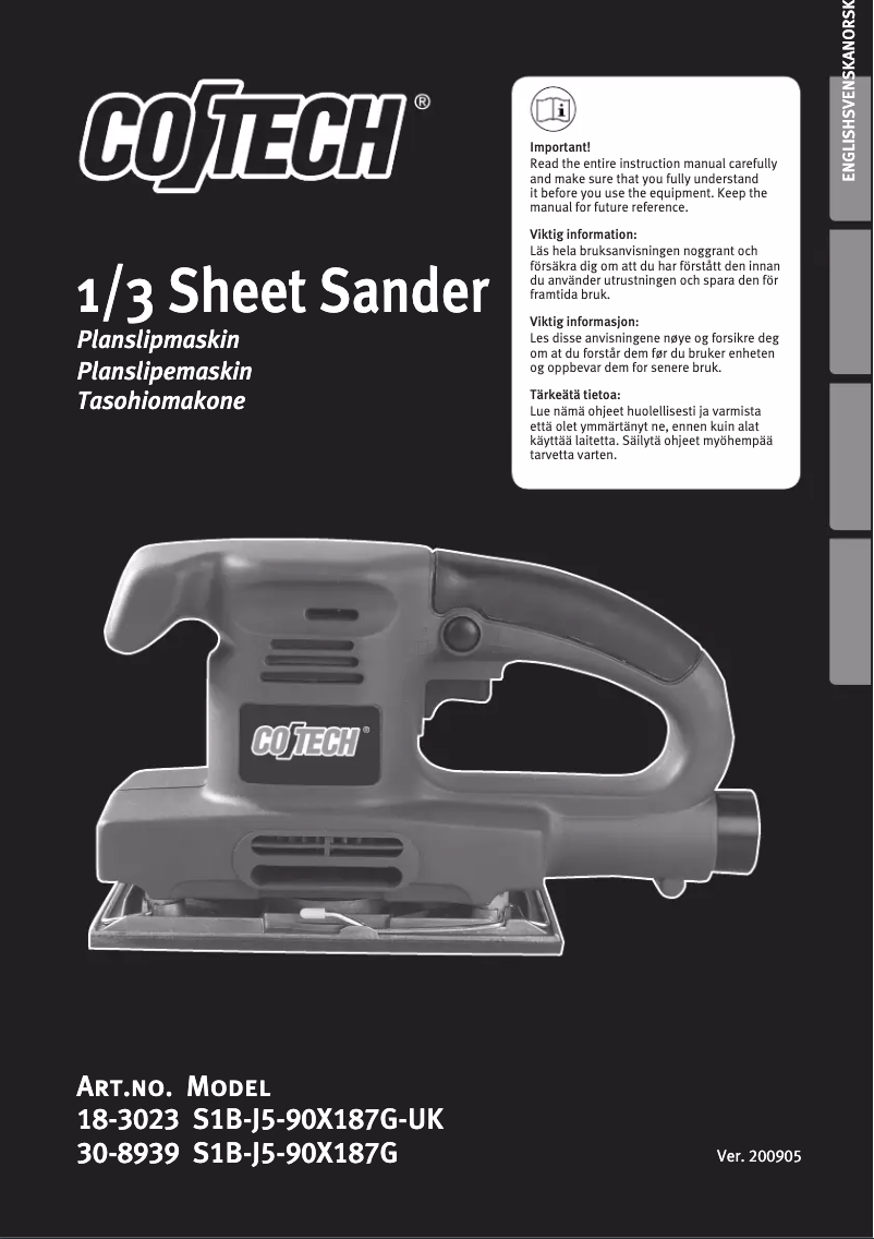 Página 1 del manual Manual de usuario Cotech S1B-J5-90X187G