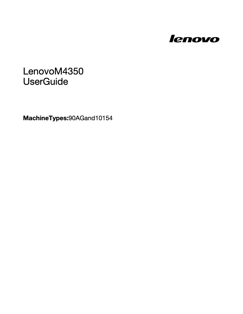 Página nº 1 - Manual de usuario Lenovo ThinkCentre M4350