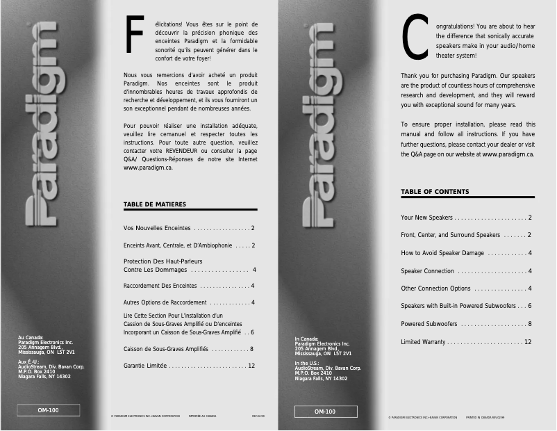 Imagen de la primera página del manual del dispositivo Studio Monitor