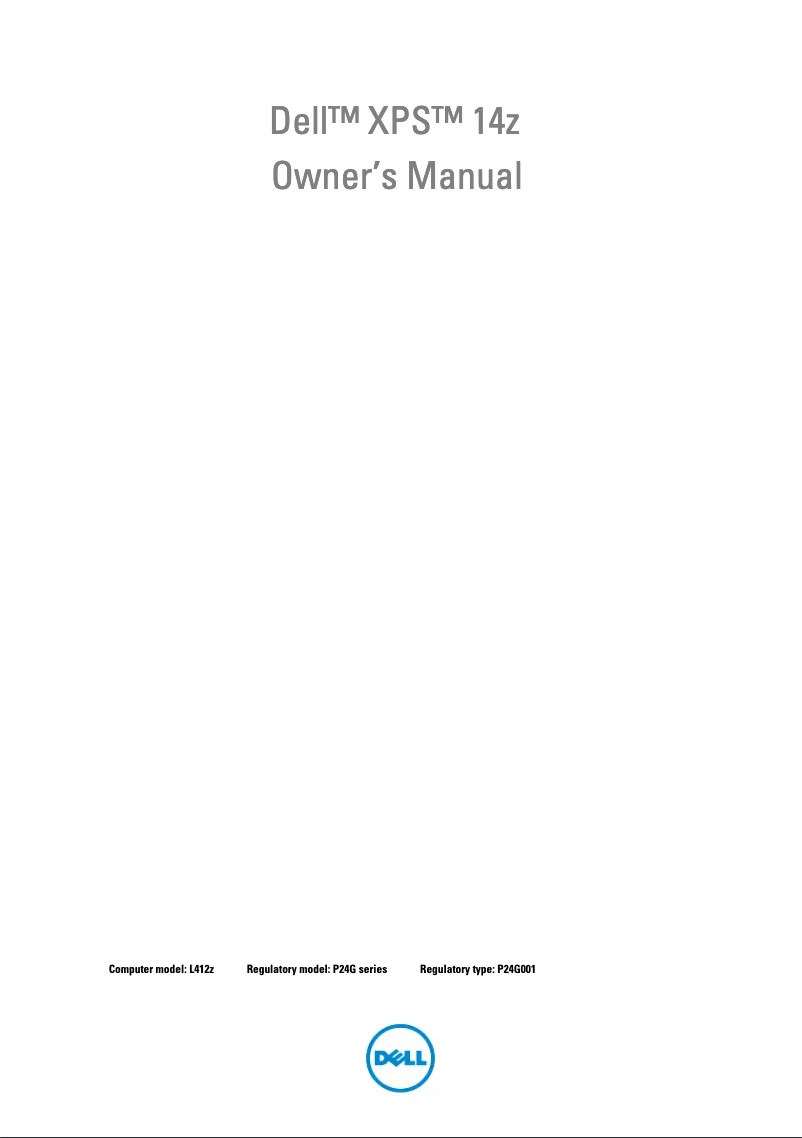 Página 1 del manual Manual de usuario Dell XPS L412z