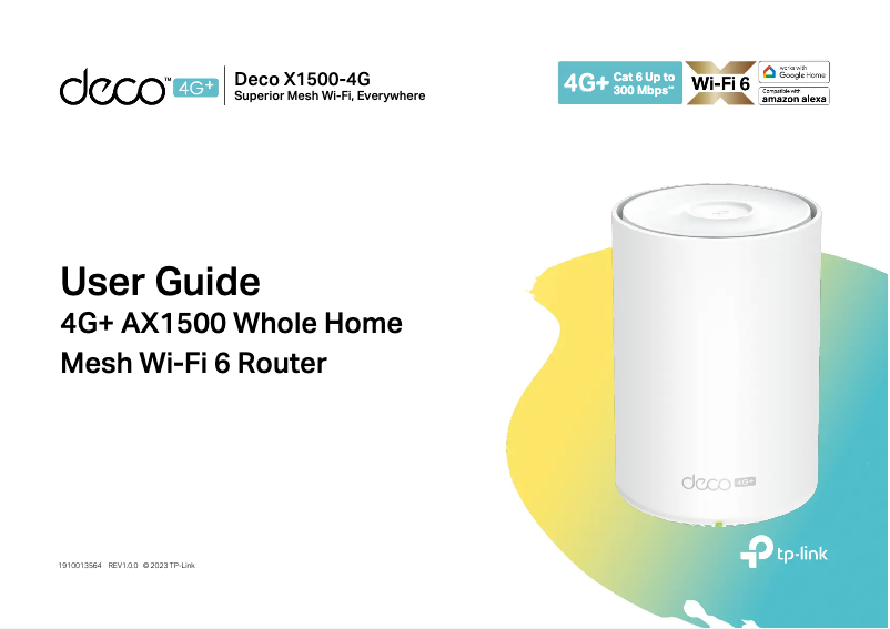 Imagen de la primera página del manual del dispositivo Deco X1500-4G