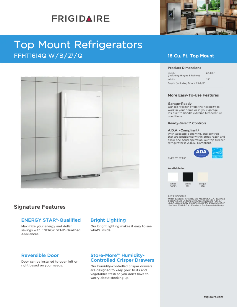 Imagen de la primera página del manual del dispositivo FFHT1614Q