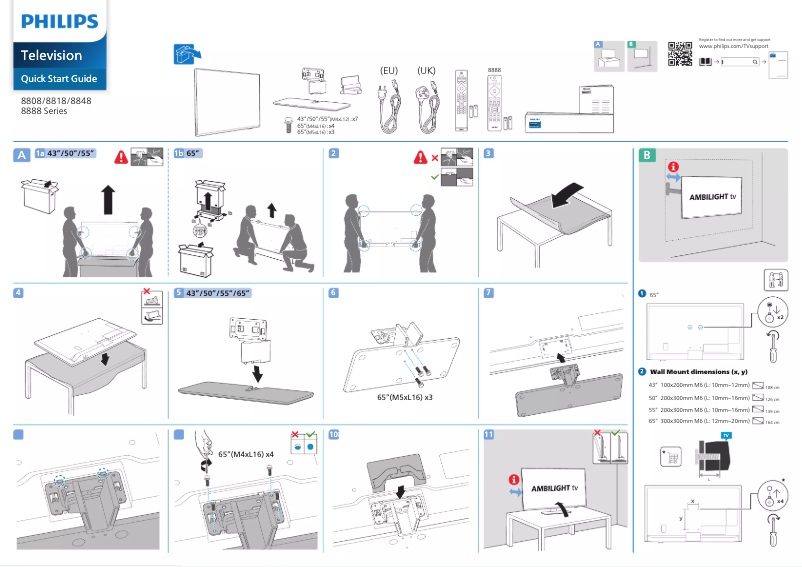 Imagen de la primera página del manual del dispositivo 65PUS8818