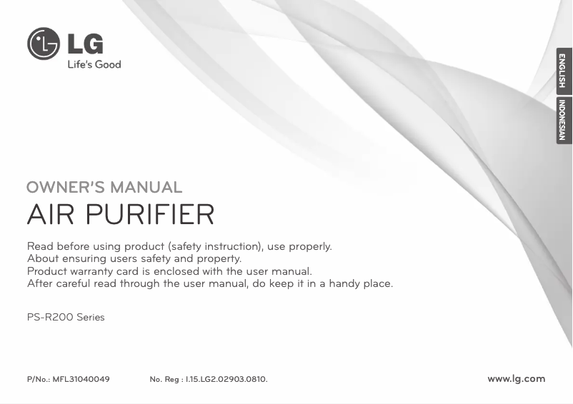 Página 1 del manual Manual de usuario LG PS-R200WC