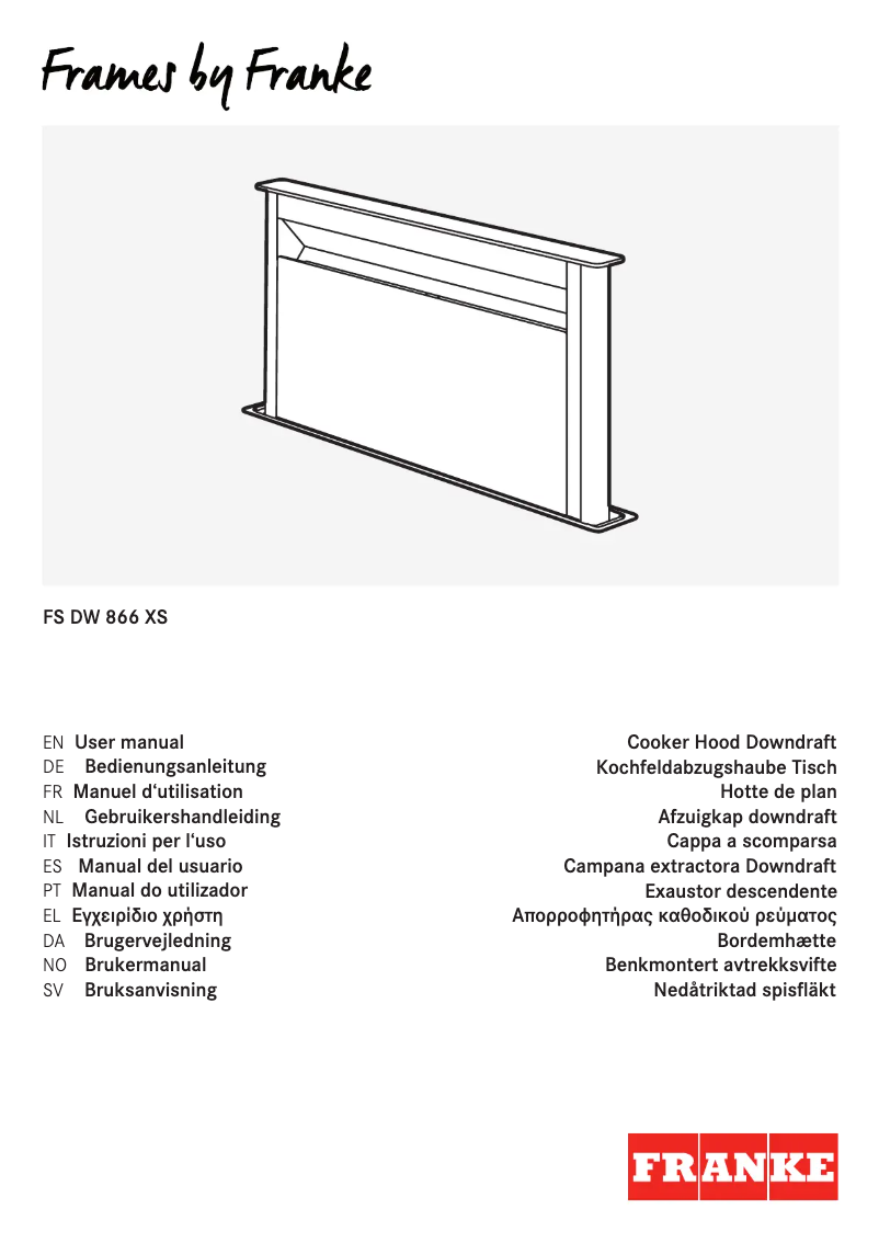 Imagen de la primera página del manual del dispositivo FS DW 866 XS