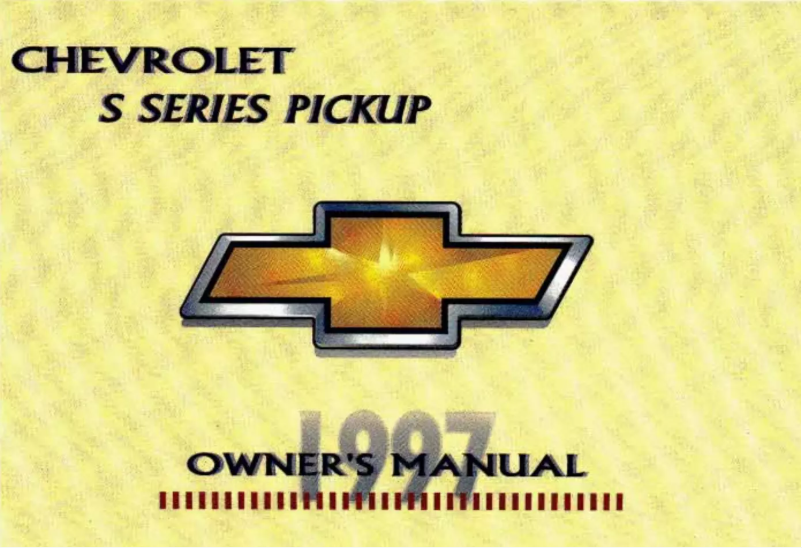 Página 1 del manual Manual de usuario Chevrolet S-10 (1997)