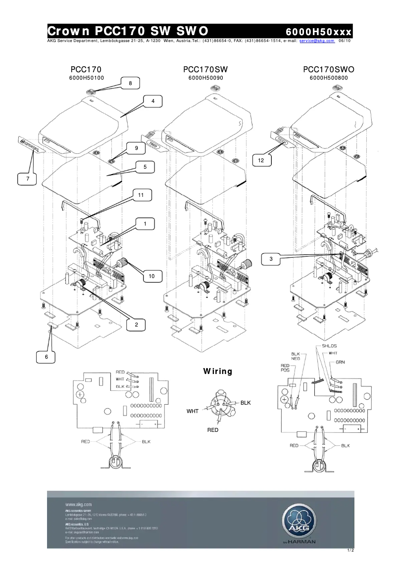 Imagen de la primera página del manual del dispositivo PCC-170SW