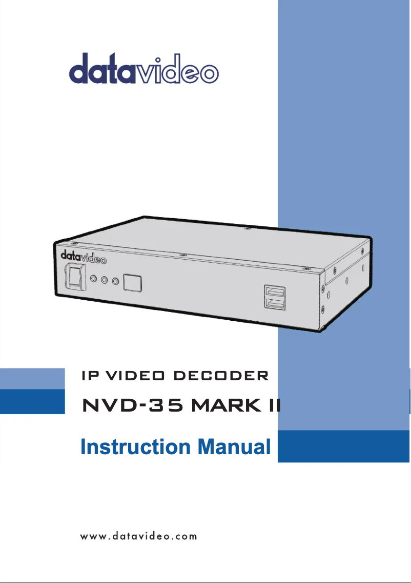 Página 1 del manual Manual de usuario DataVideo NVD-35 Mark II