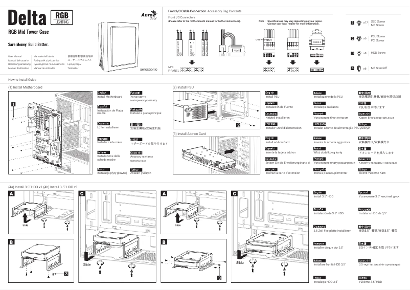 Imagen de la primera página del manual del dispositivo Delta