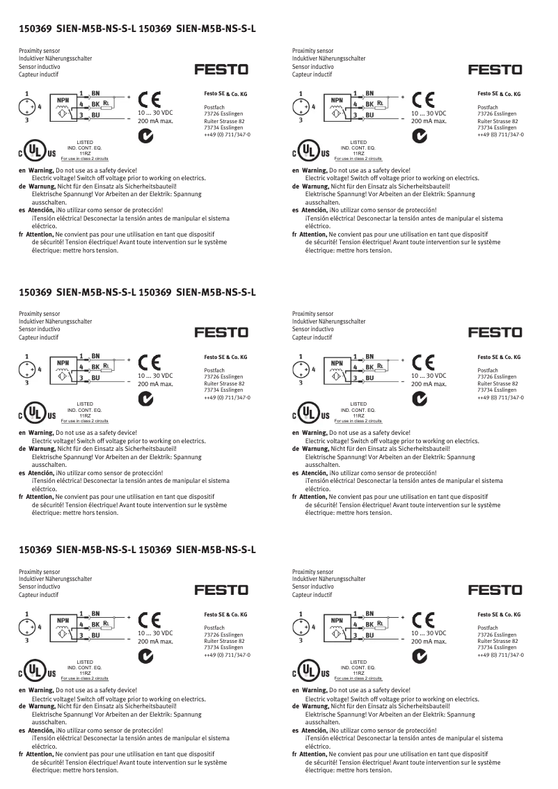 Imagen de la primera página del manual del dispositivo SIEN-M5B-NS-S-L