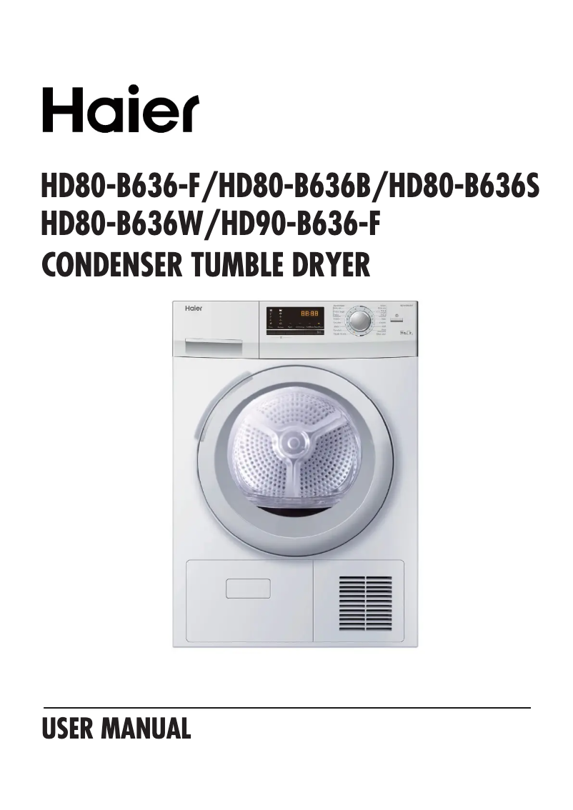 Imagen de la primera página del manual del dispositivo HD90-B636F