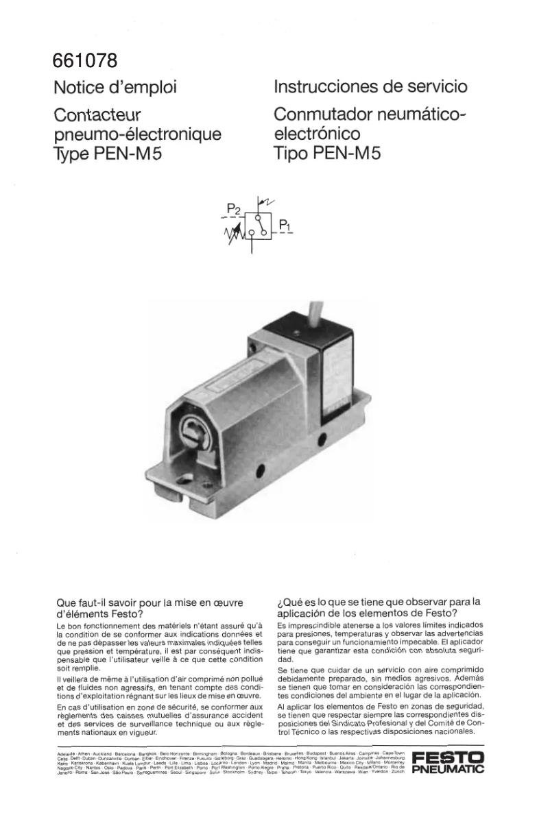 Imagen de la primera página del manual del dispositivo PEN-M5