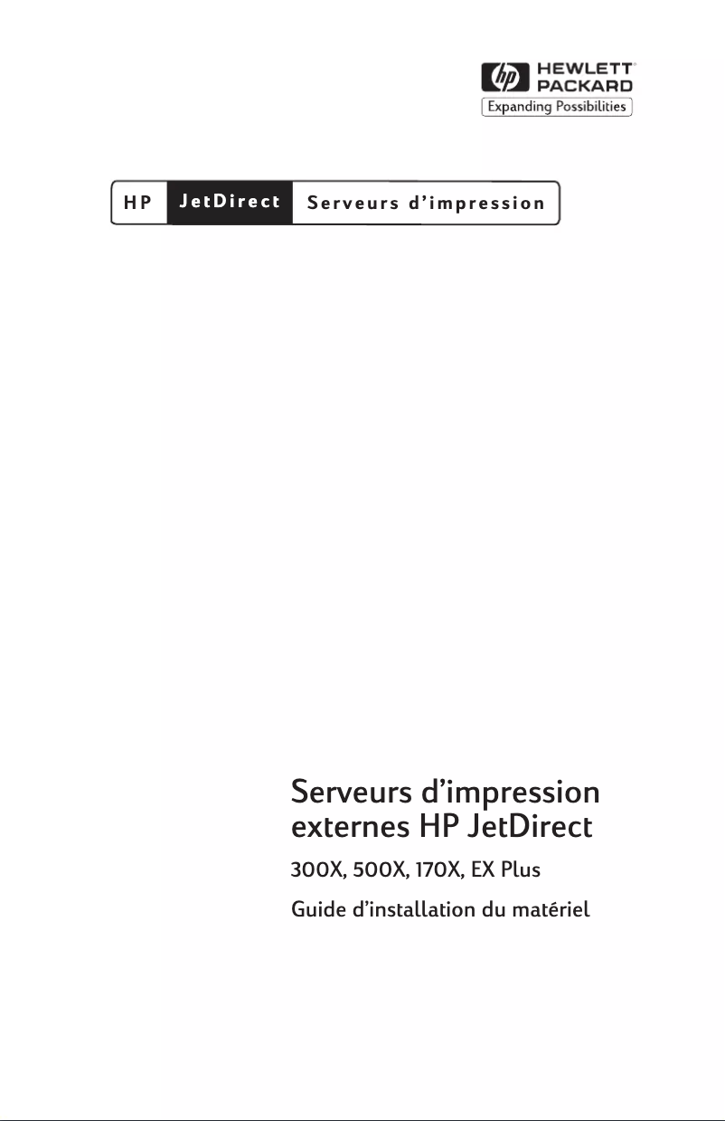 Imagen de la primera página del manual del dispositivo Jetdirect 500x